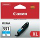 Rašalinė kasetė Canon CLI-551C XL | didelės talpos | žydra