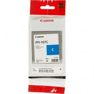 Rašalinė kasetė Canon PFI-107C | žydra