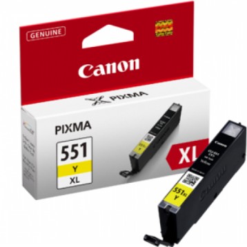 Rašalinė kasetė Canon CLI-551Y XL | didelės talpos | geltona